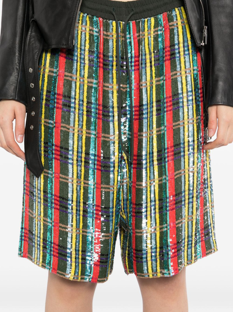 plaid sequin shorts 5