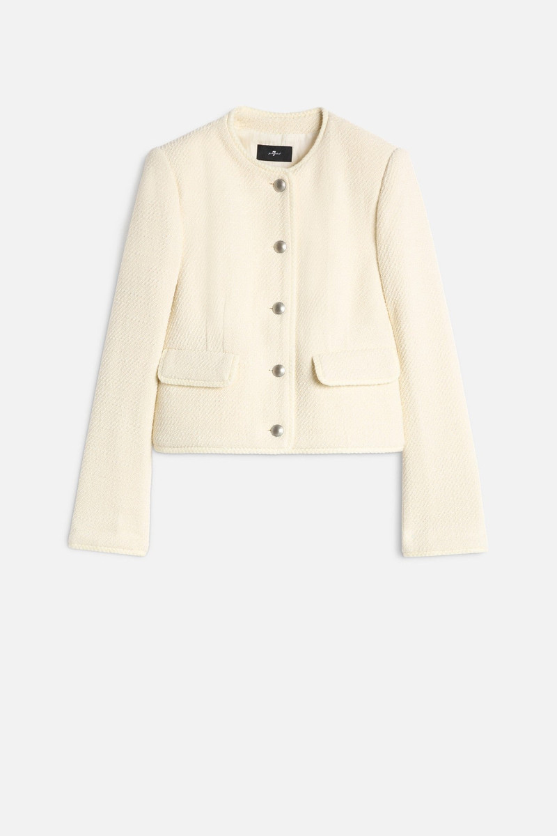 Boucle Jacket in Ivory 1