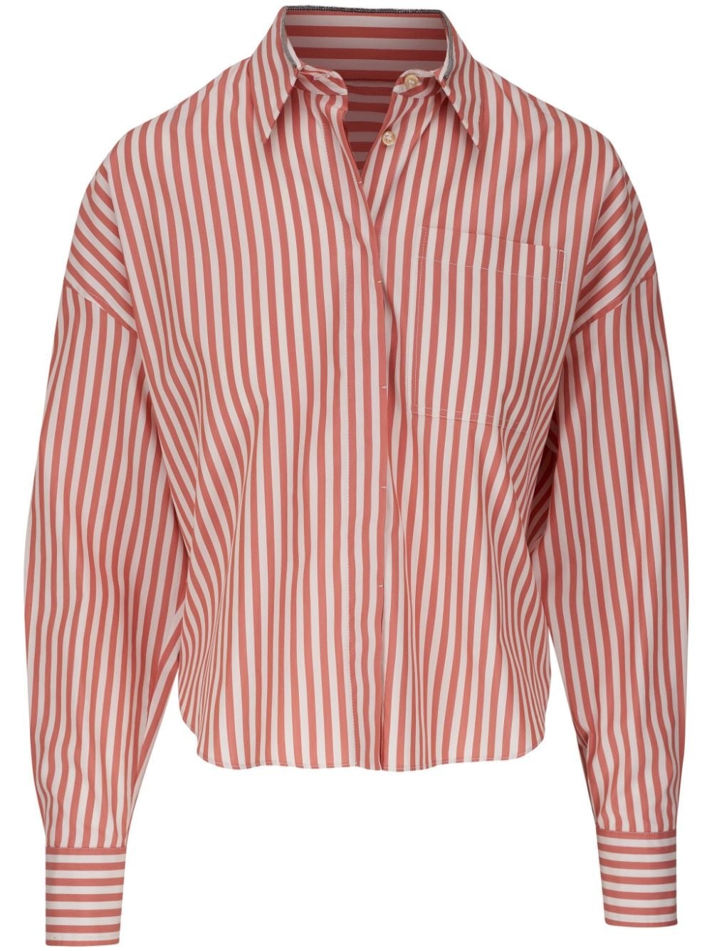 striped cotton-poplin shirt - 1