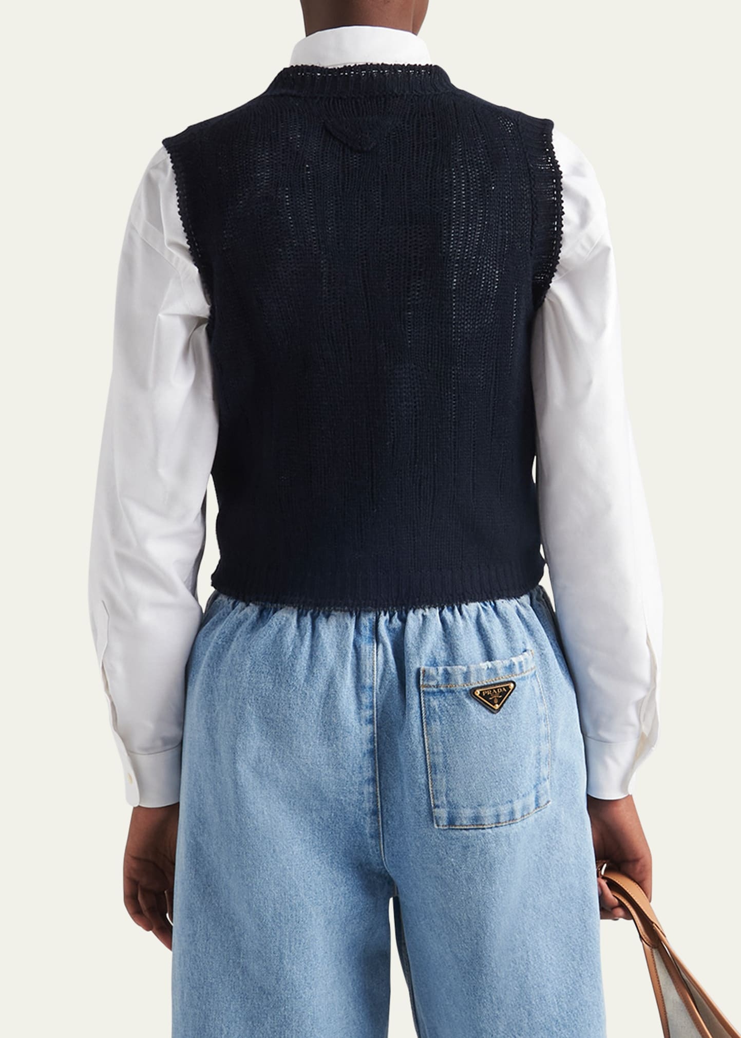 V-Neck Cashmere Sweater Vest - 3