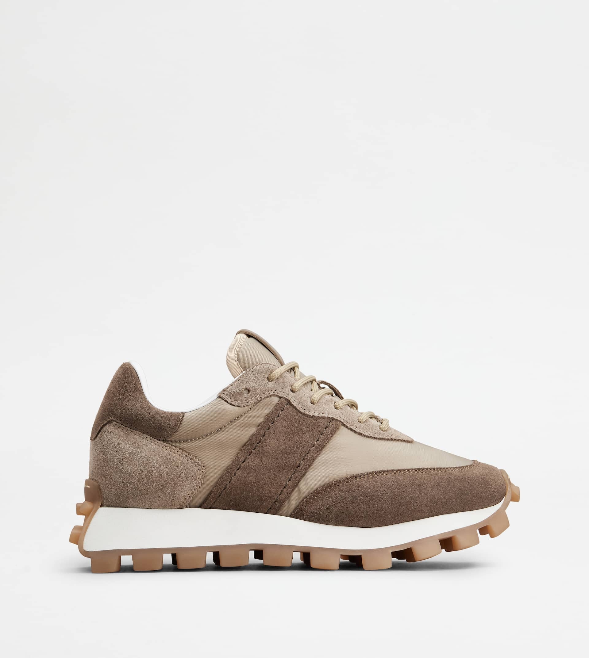 SNEAKERS TOD'S 1T IN SUEDE AND FABRIC - BROWN, BEIGE - 1