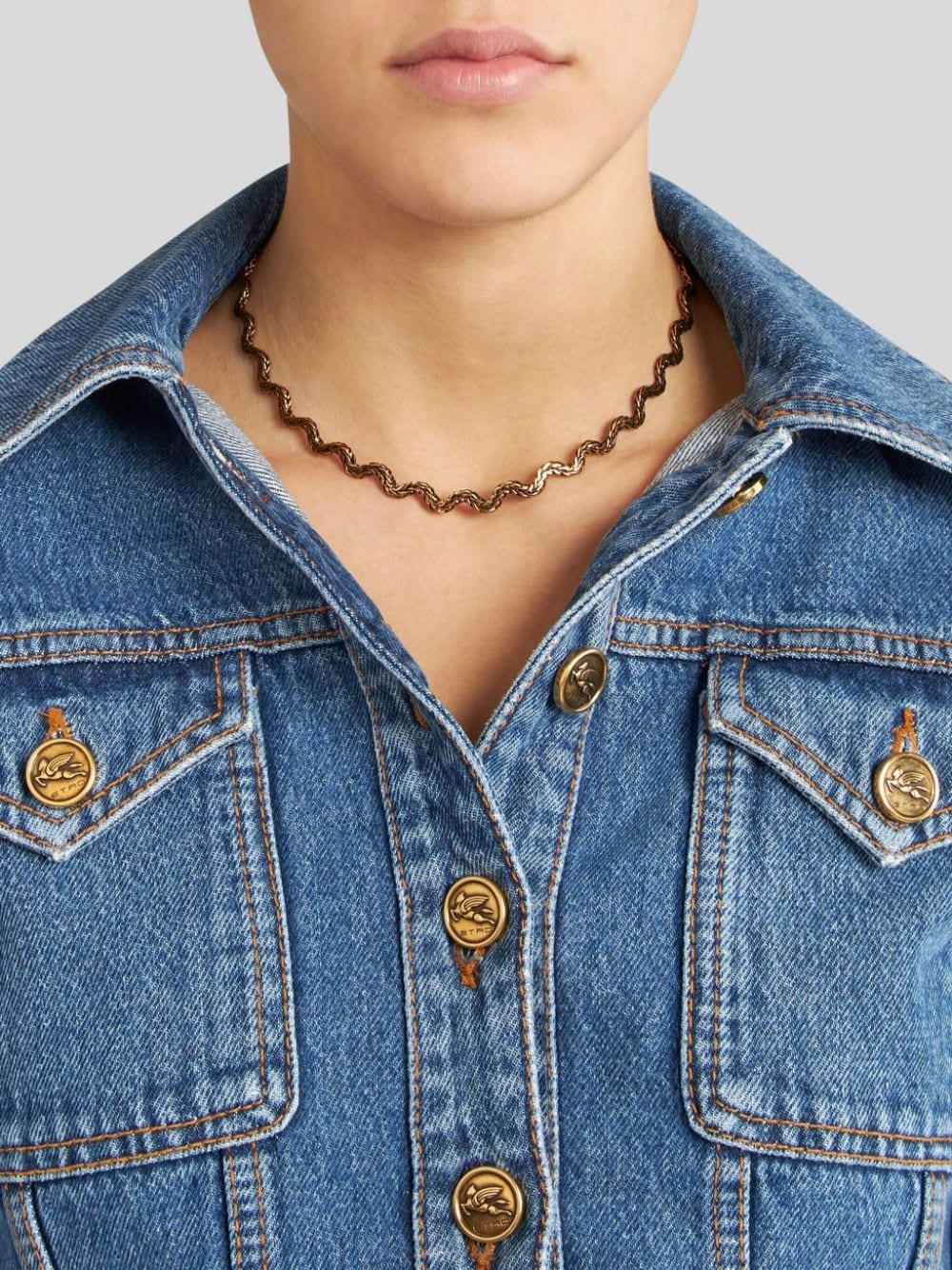 logo-charm chain necklace - 3
