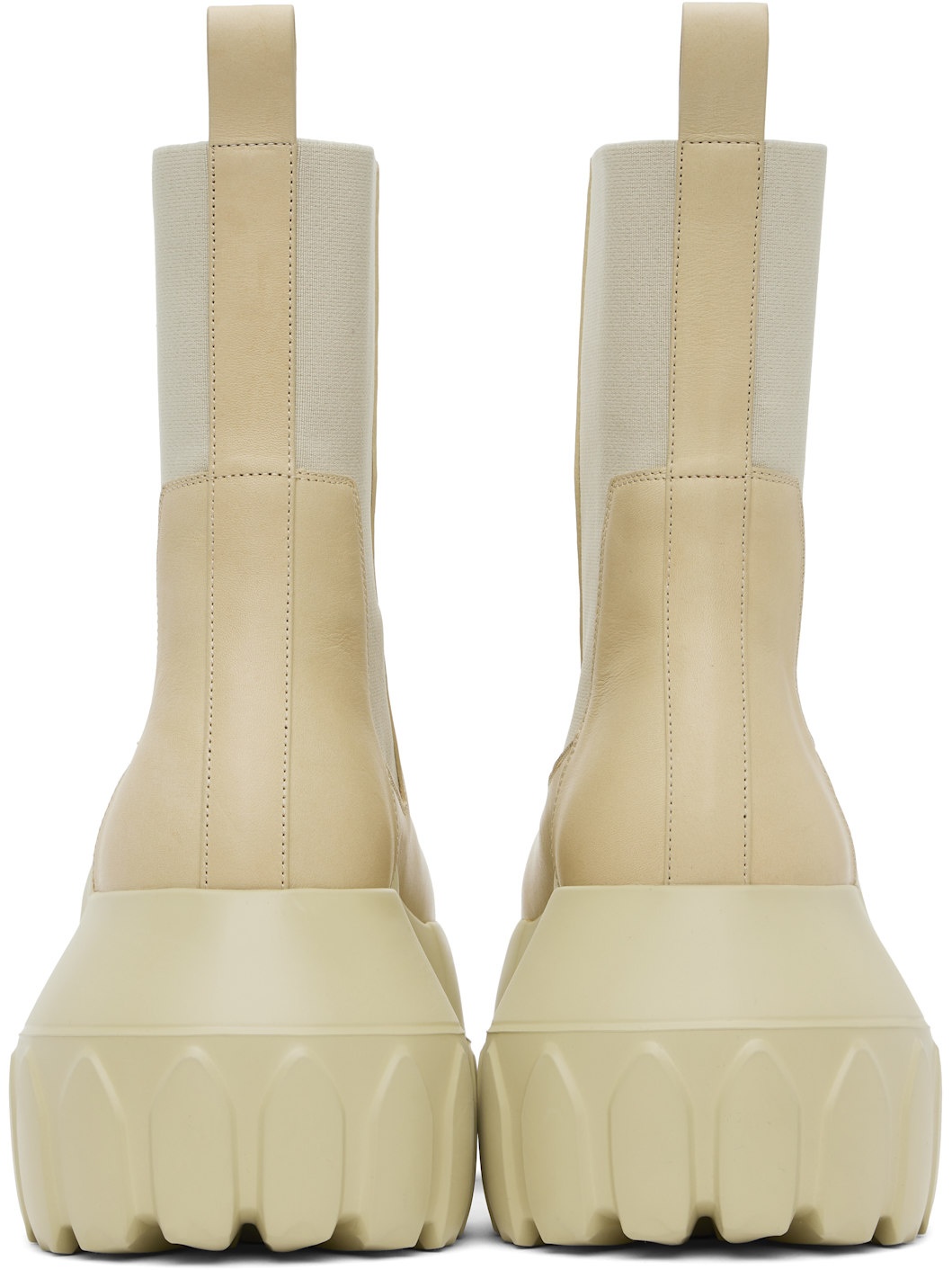 Beige Hollywood Beatle Mega Tractor Chelsea Boots - 2