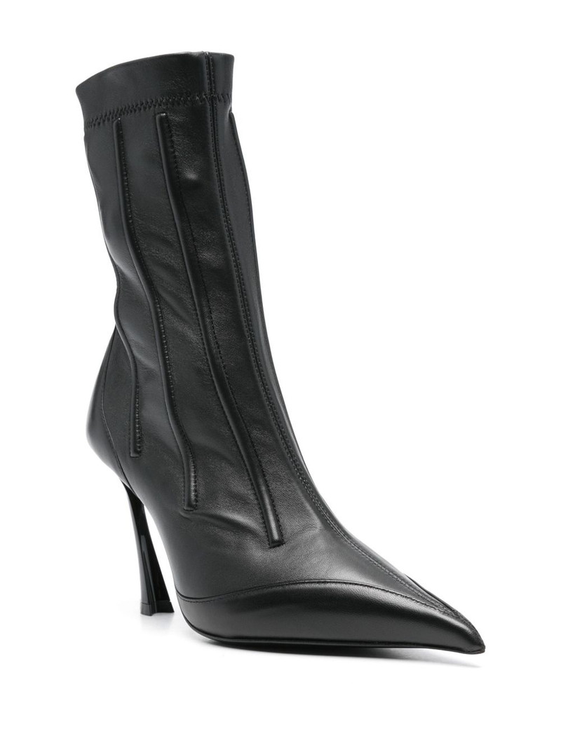 MUGLER 95mm seam-detail boots outlook