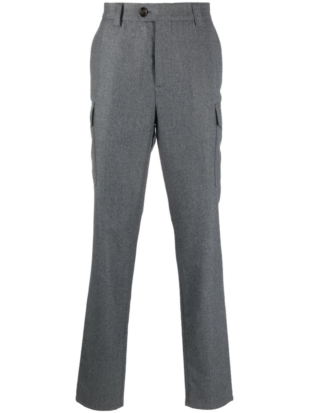 straight-leg virgin wool trousers - 1