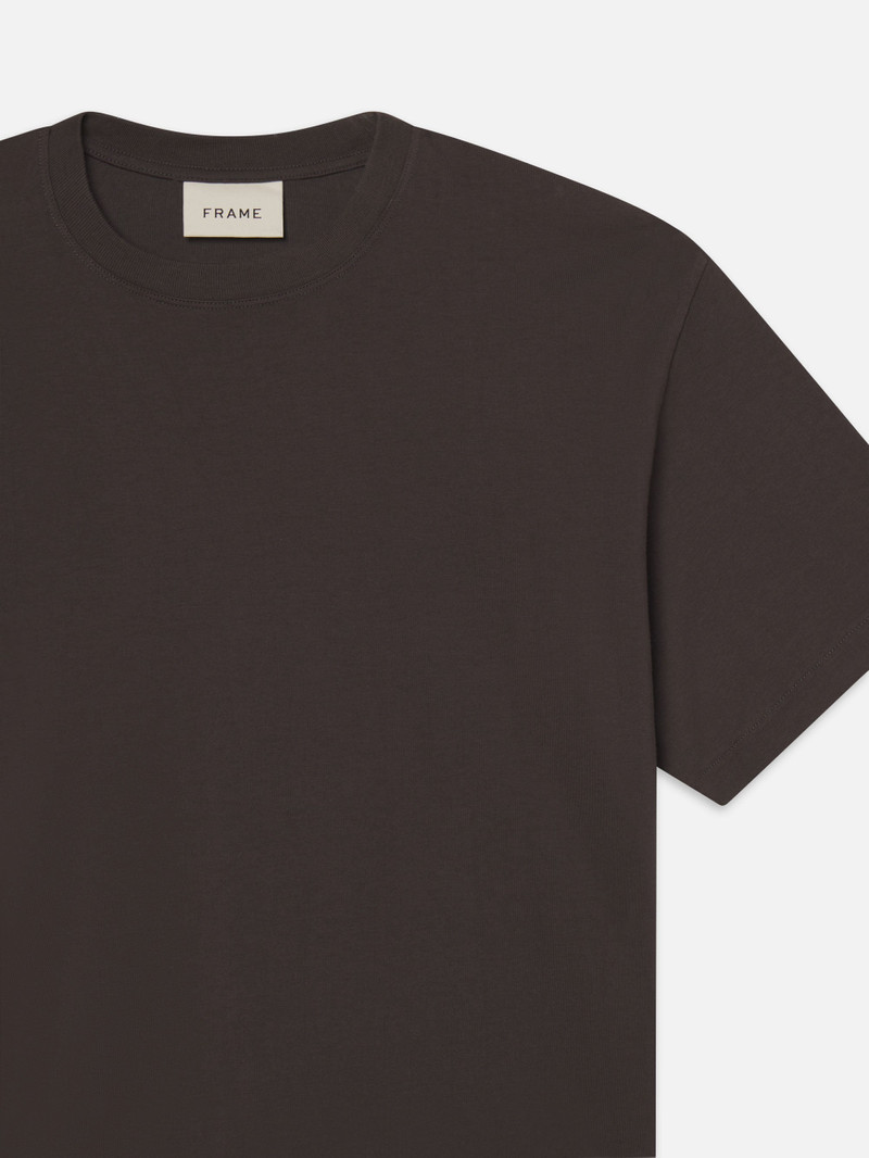 FRAME FRAME Logo Tee in Brown outlook
