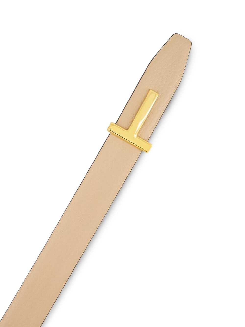 reversible T-buckle leather belt - 2