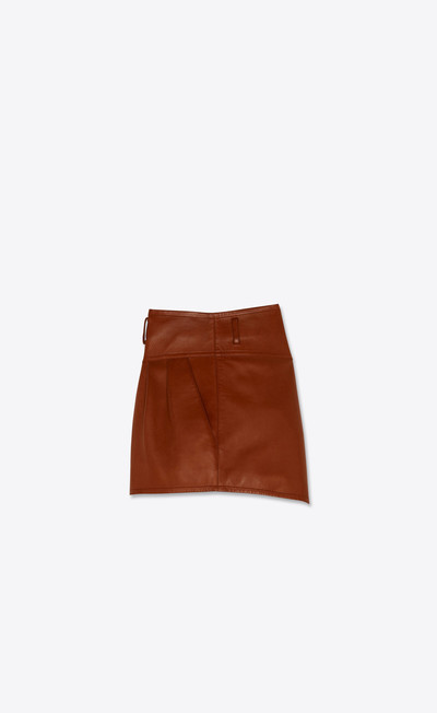 SAINT LAURENT high-rise pleated shorts in lambskin outlook