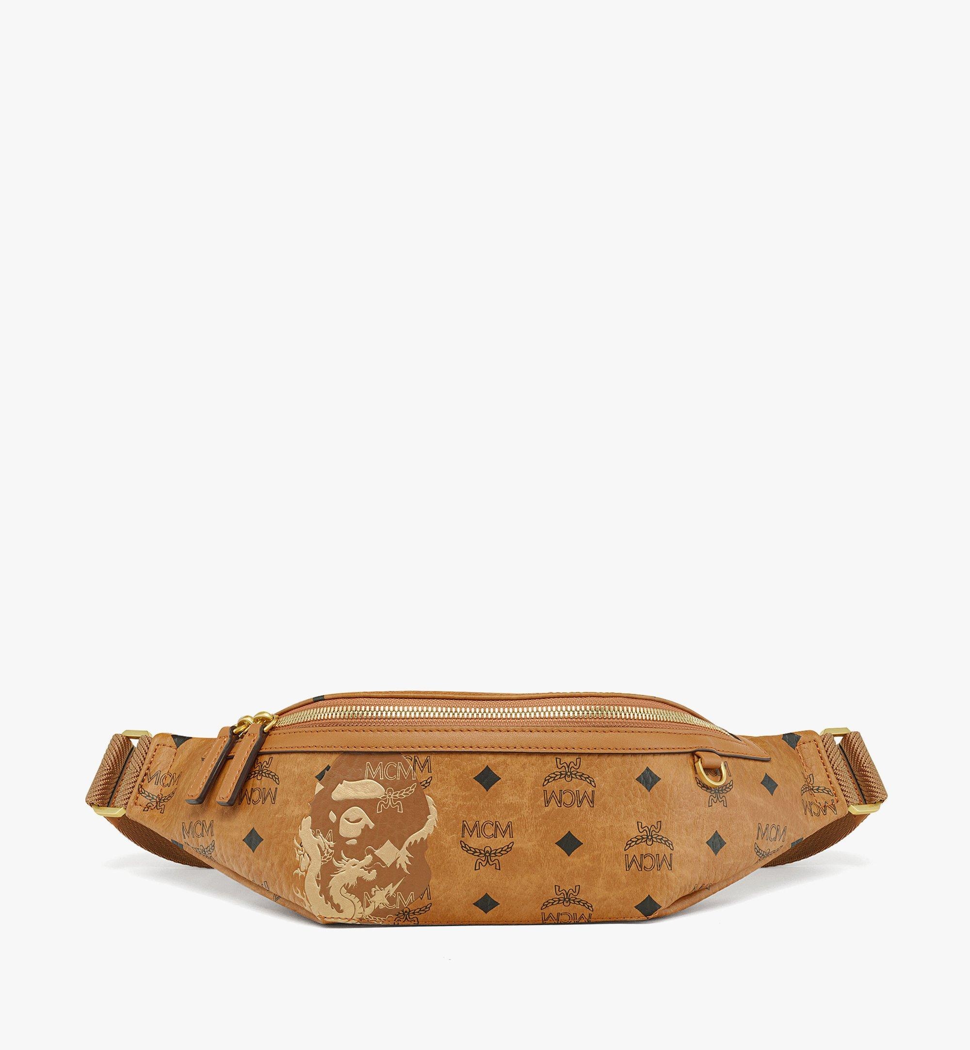 MCM x BAPE Fursten Belt Bag in Visetos - 1