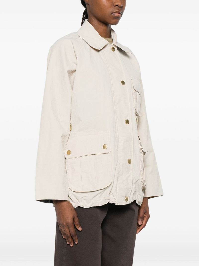 Debbie Showerproof flap-pocket button coat 3