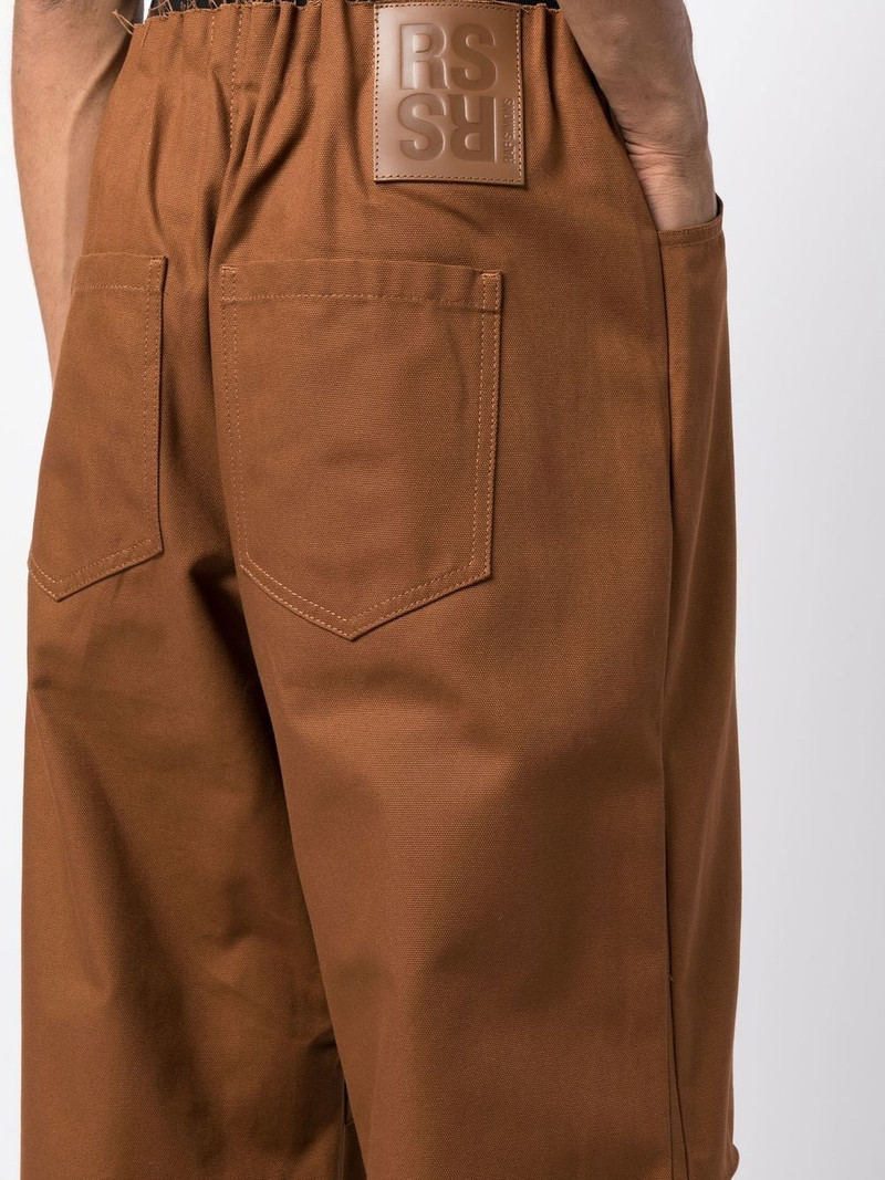 gathered-waist wide-leg trousers 5