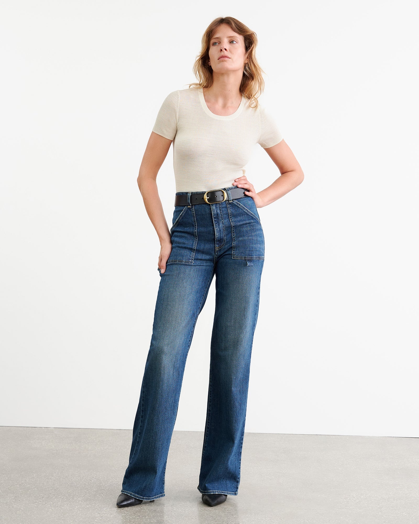 ARACELI SILK KNIT TEE - 4