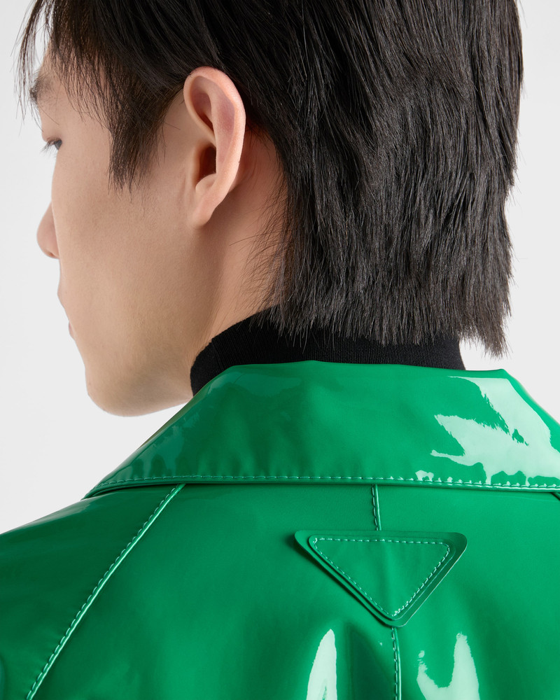 Shiny nappa leather caban jacket 4