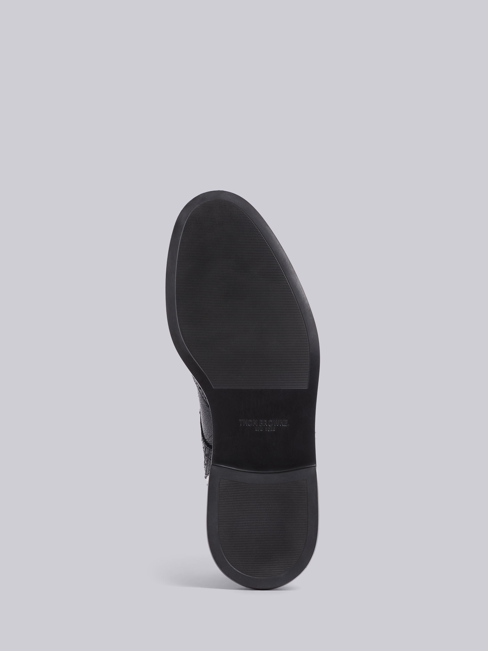 Black Pebbled 4-Bar Applique Boot - 5
