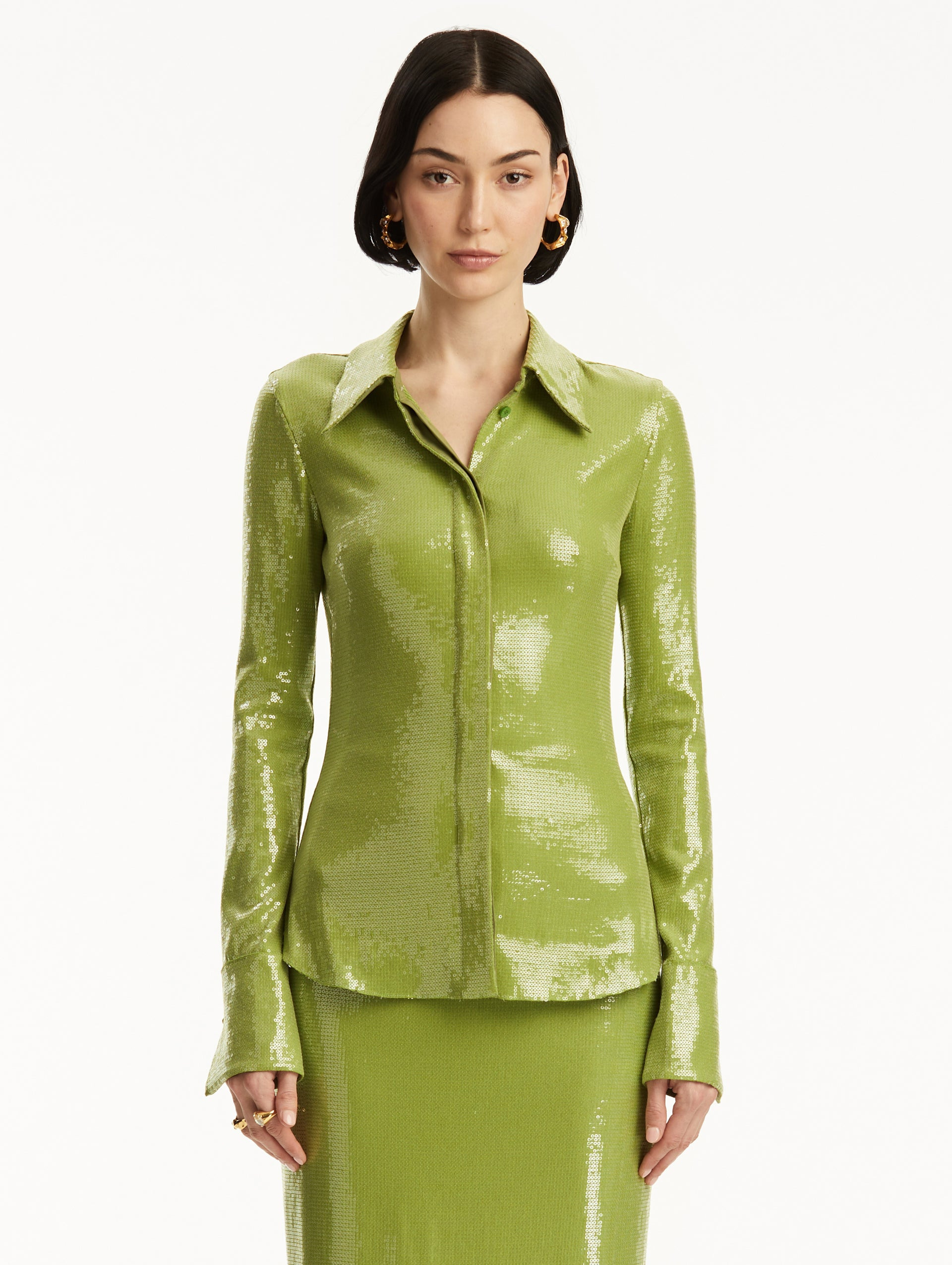 SEQUIN JERSEY BLOUSE - 2