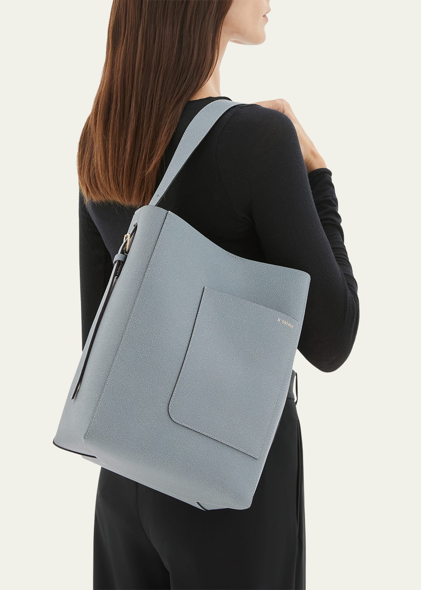 Secchiello Medium Leather Bucket Bag - 2