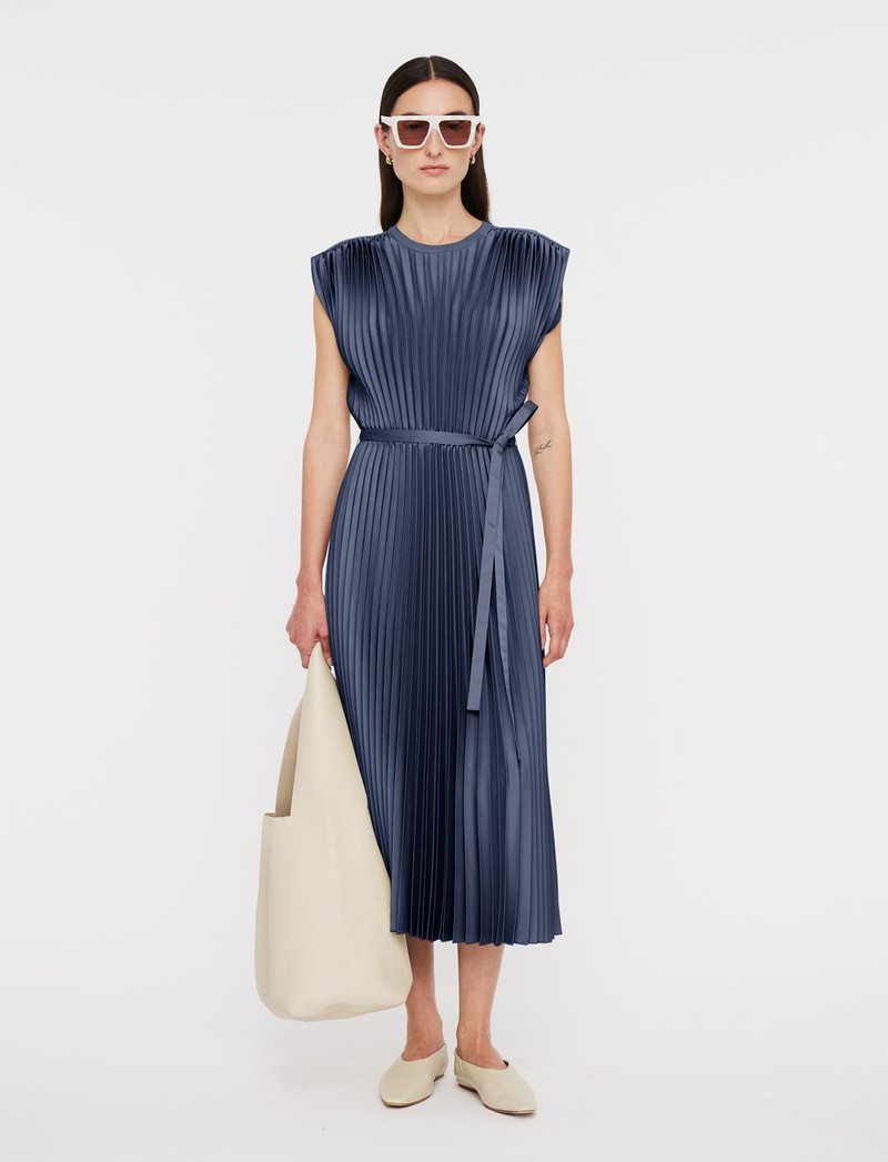 JOSEPH Volta Knit Weave Plissé Dress outlook