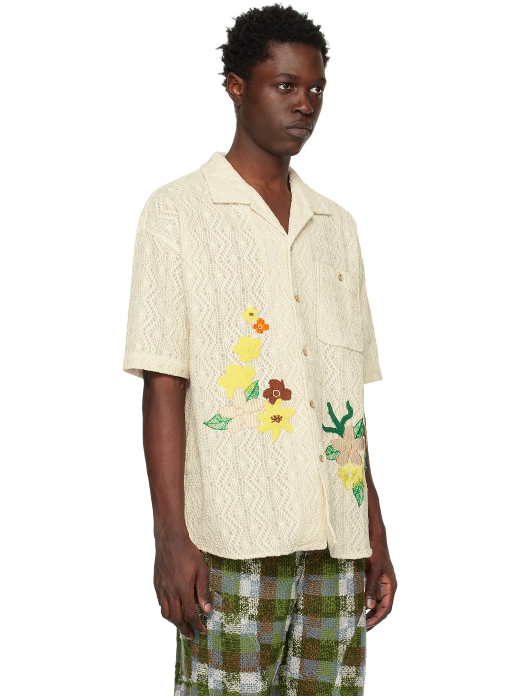 White Floral Shirt - 2