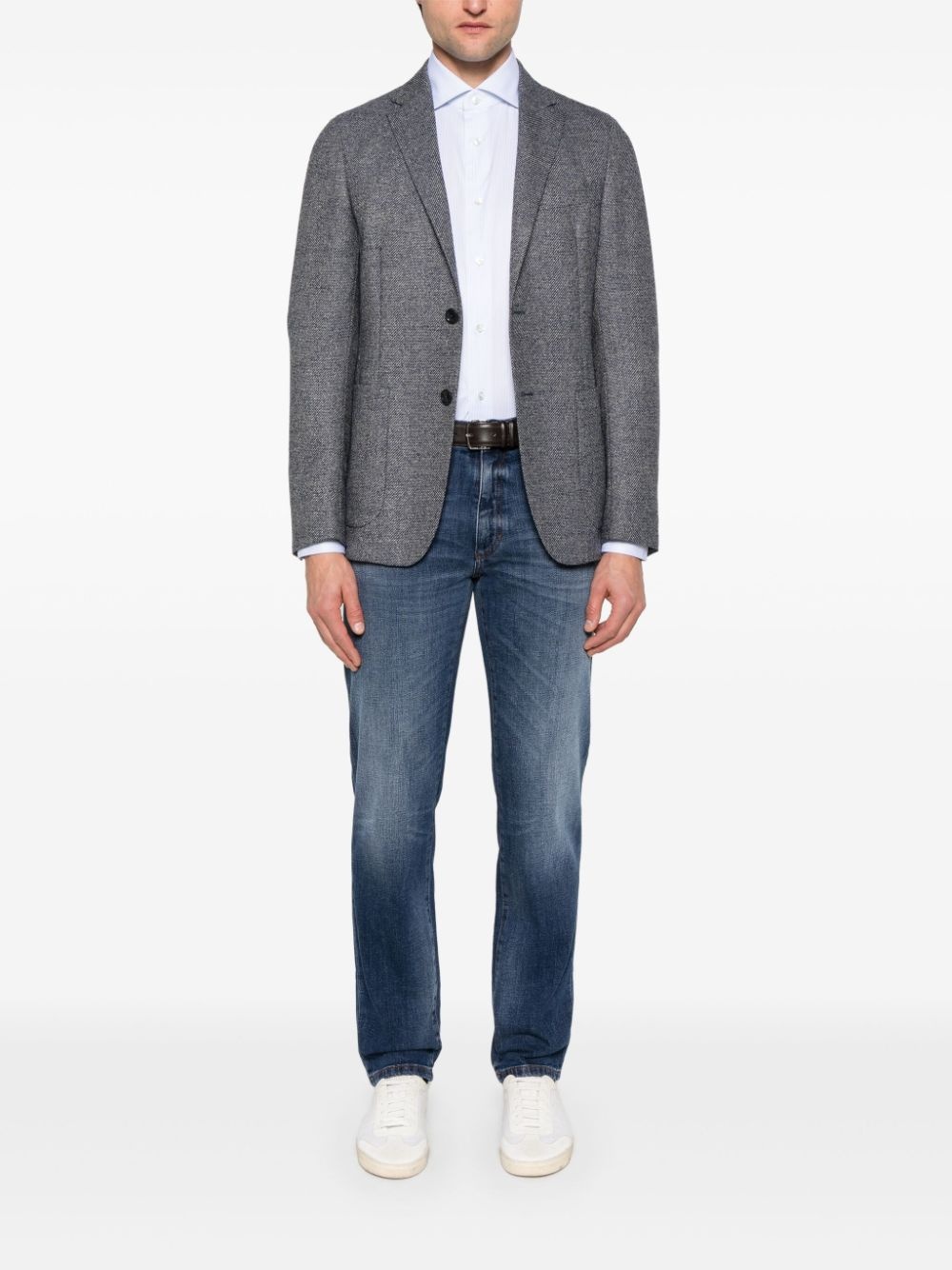 mélange-effect blazer - 2