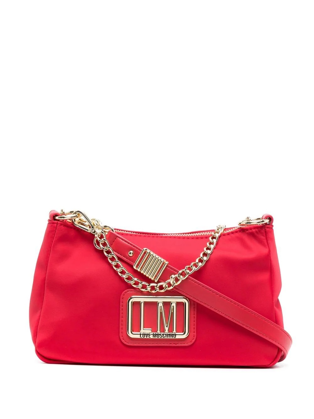 logo plaque shoulder bag - 1