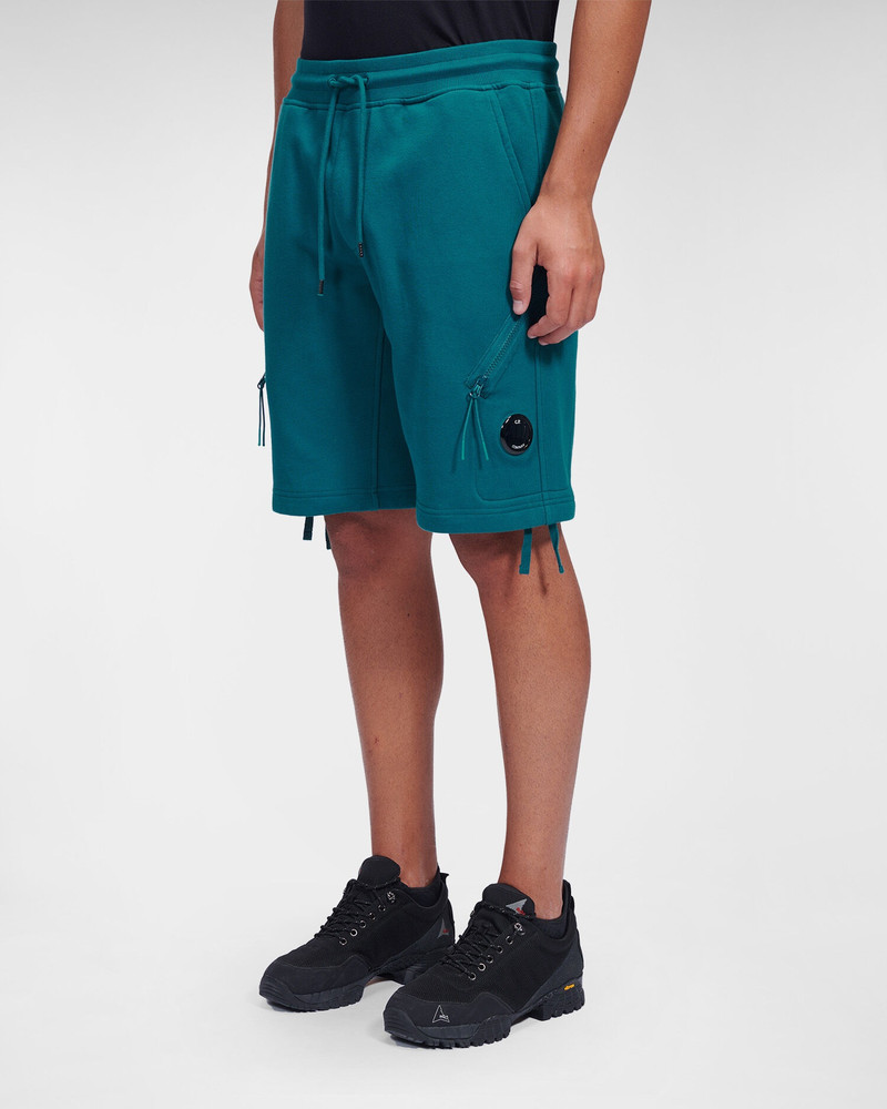 C.P. Company Diagonal Raised Fleece Shorts outlook