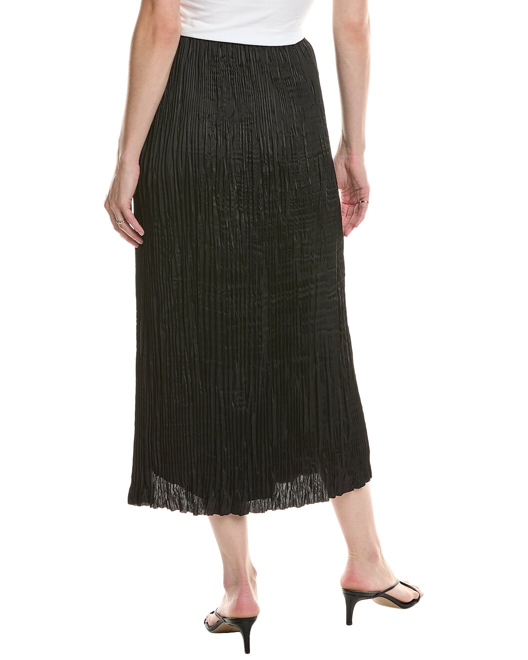 Vince Crushed Overlay Midi Skirt - 2