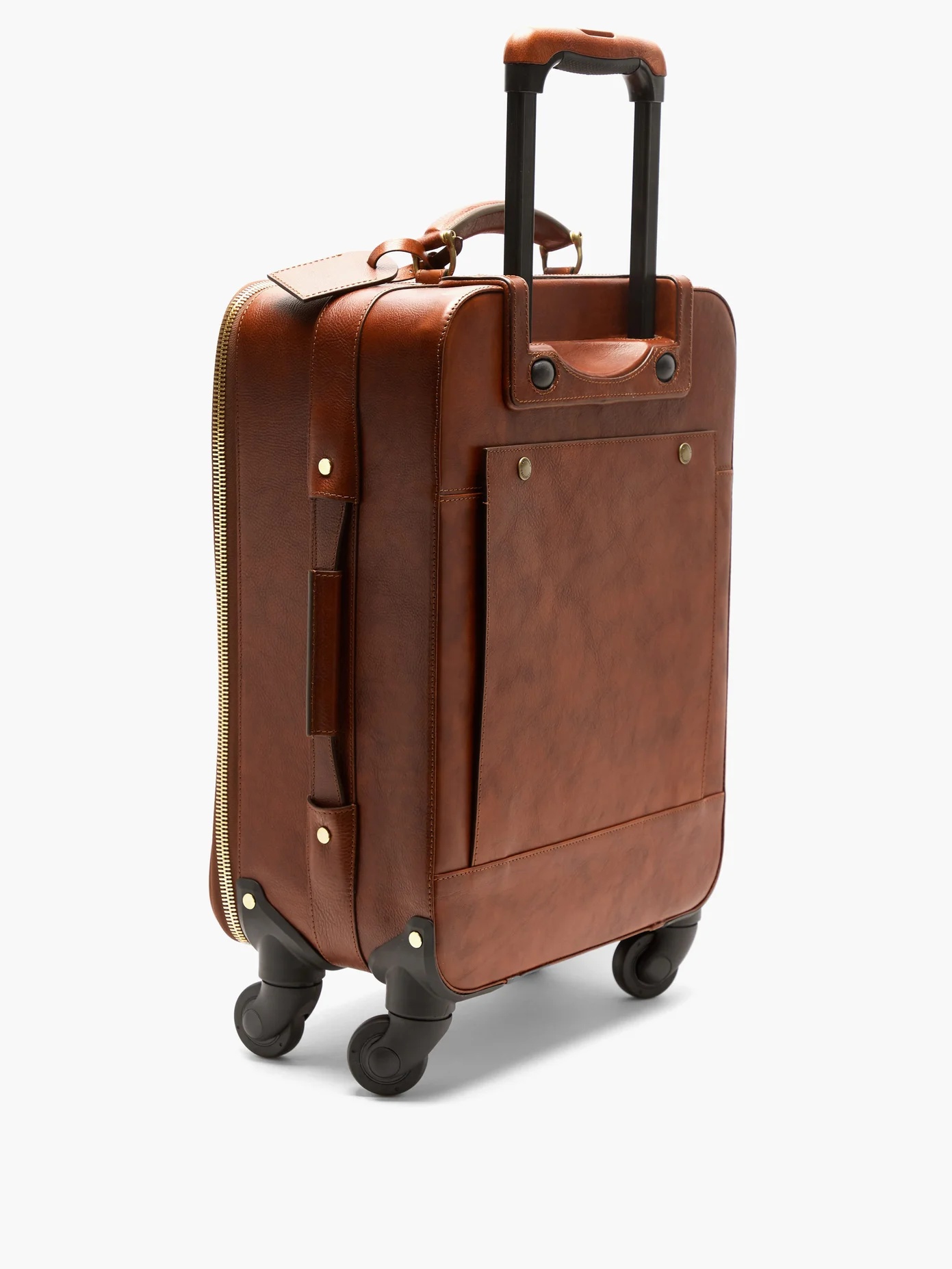 Grained-leather carry-on suitcase - 4