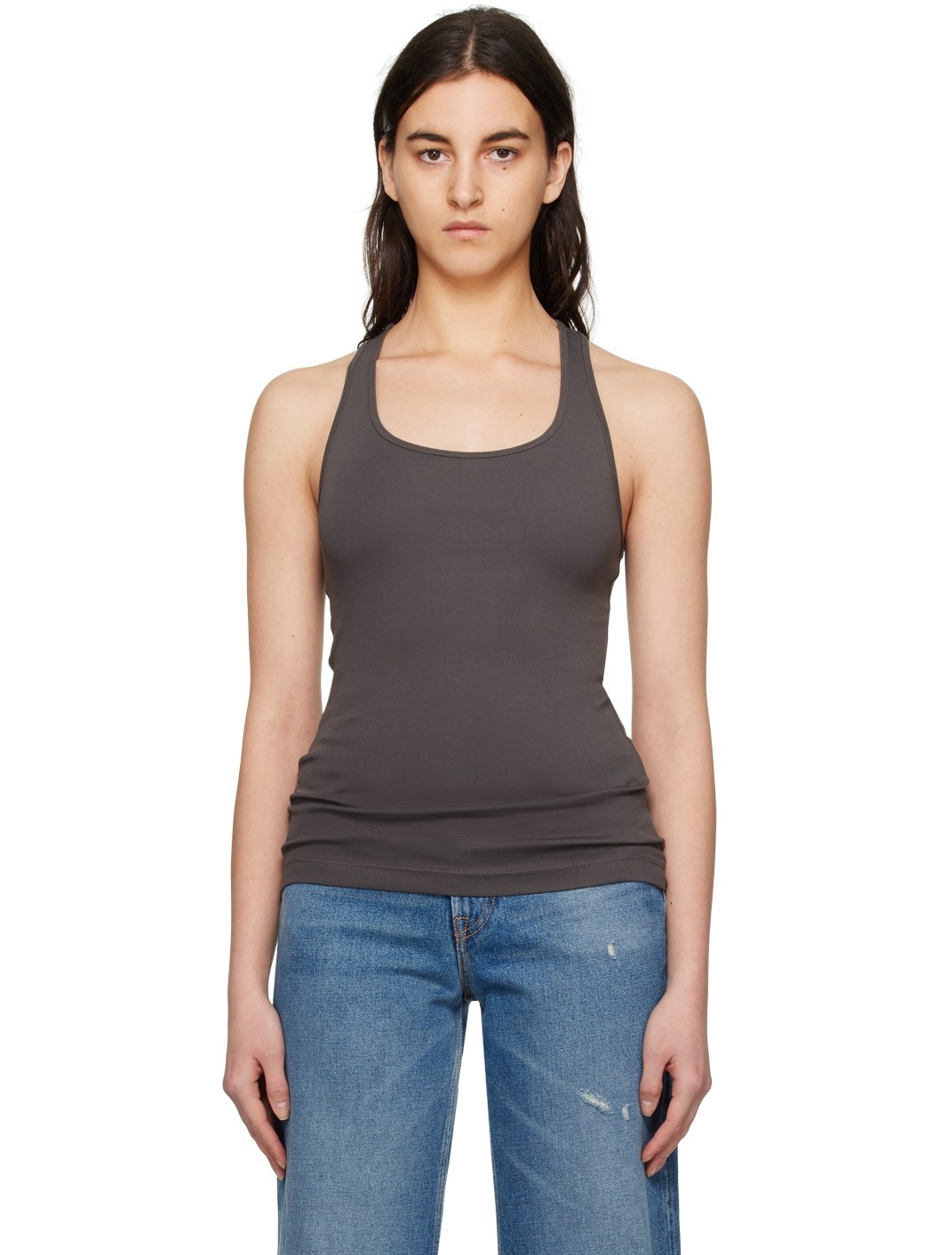 Gray Tendu Tank Top - 1