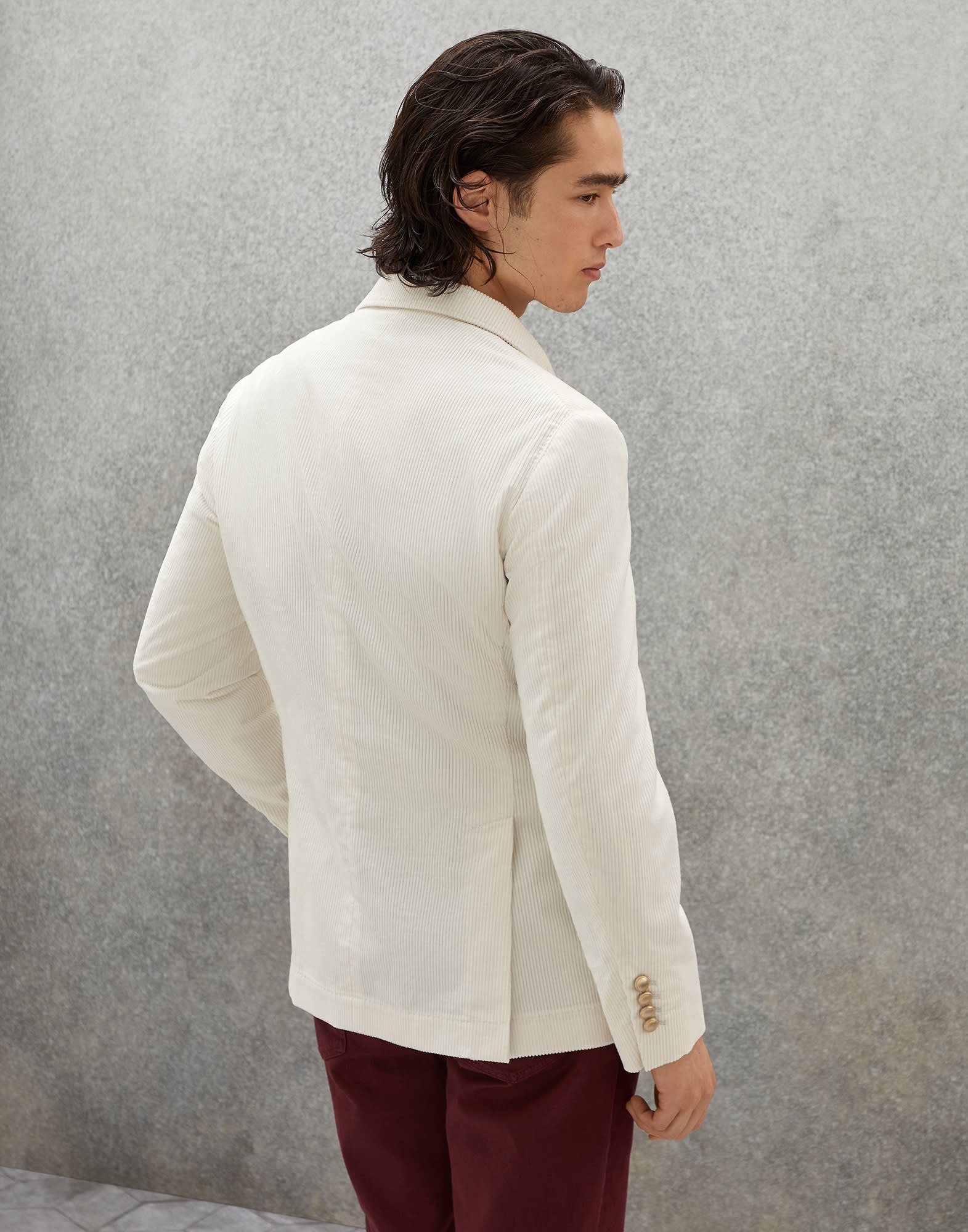 Sea Island Cotton corduroy deconstructed blazer with safari-style pockets - 2