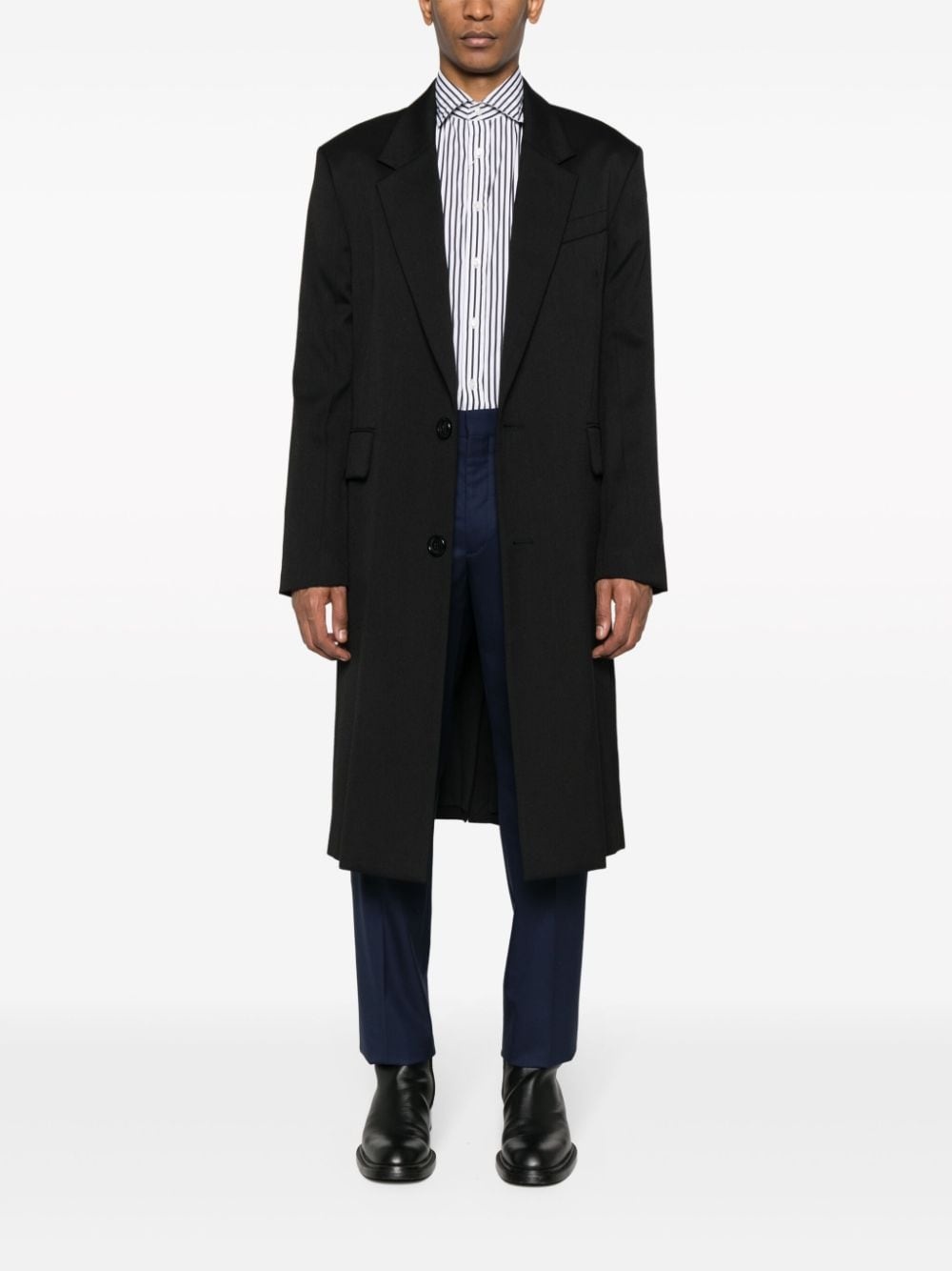 tapered wool chino trousers - 2