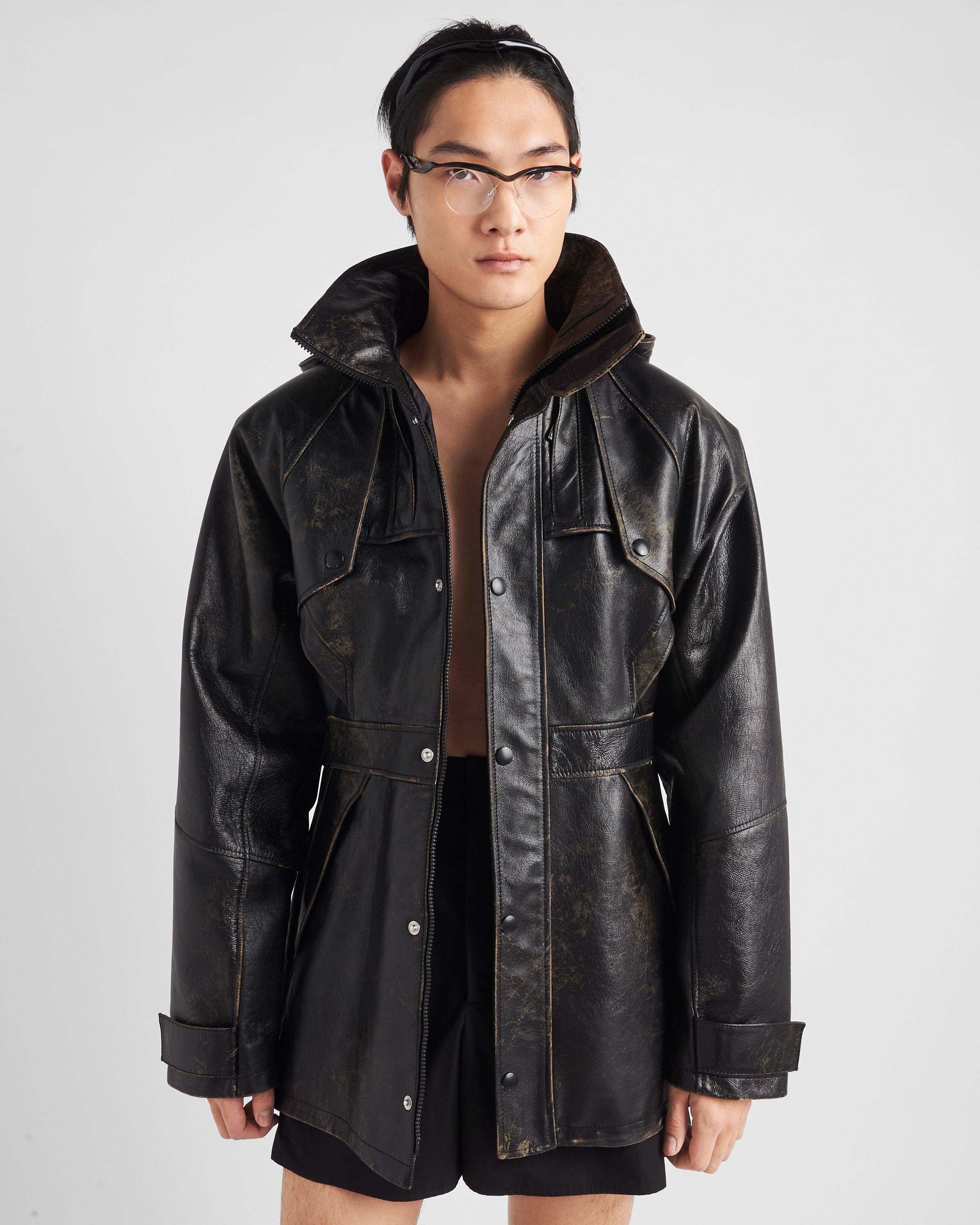 Leather caban jacket - 3