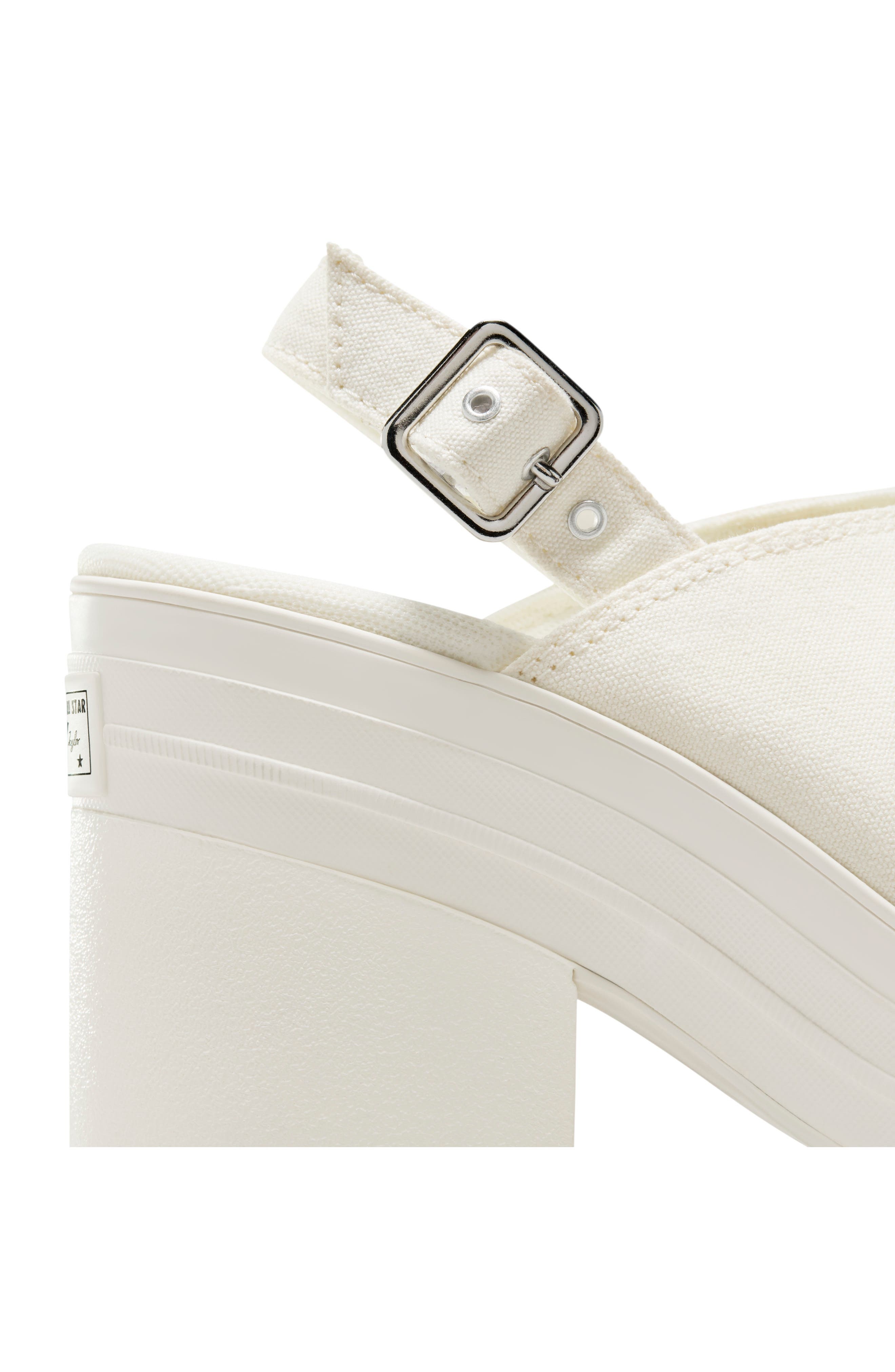 Converse Gender Inclusive Chuck 70 De Luxe Heel Slingback Sandal in Egret/Egret/Egret at Nordstrom - 5