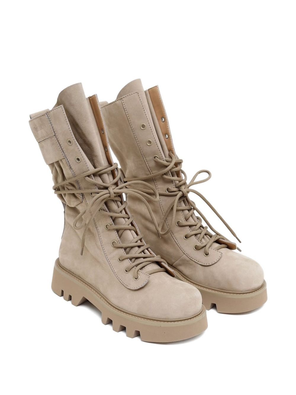 leather combat boots - 2