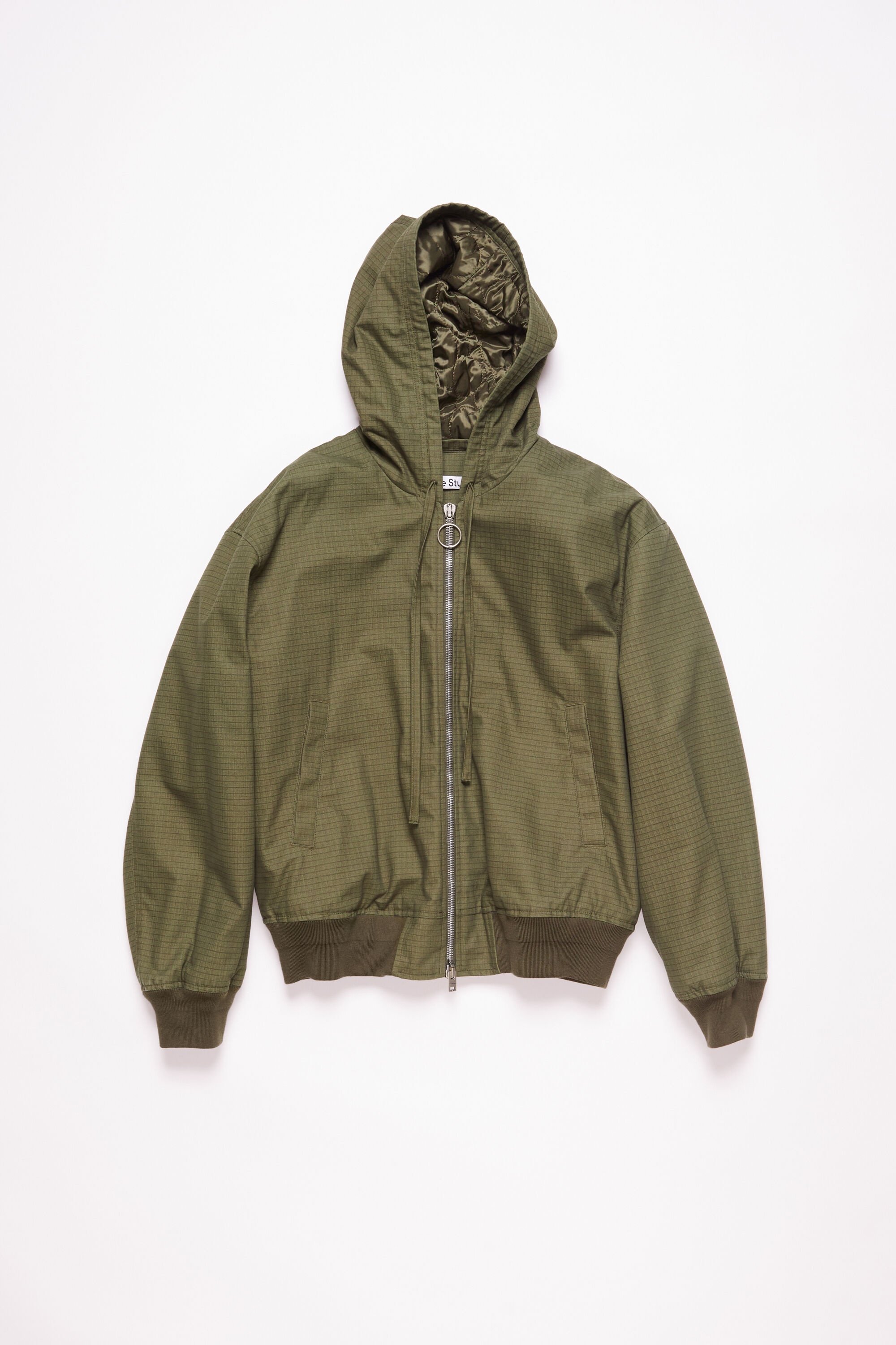Ripstop padded jacket - Olive green - 1