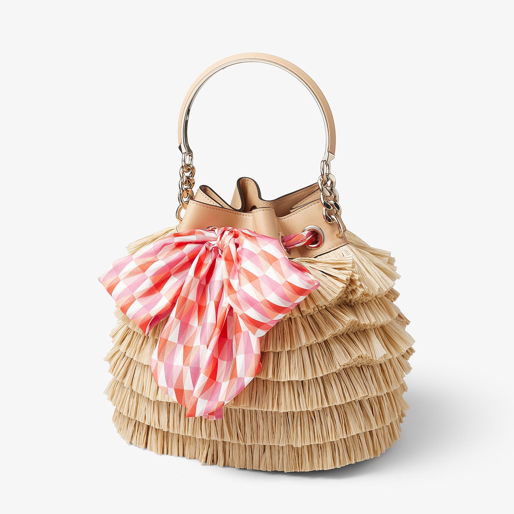 Bon Bon Bucket
Natural Raffia Fringe Bucket Bag - 2