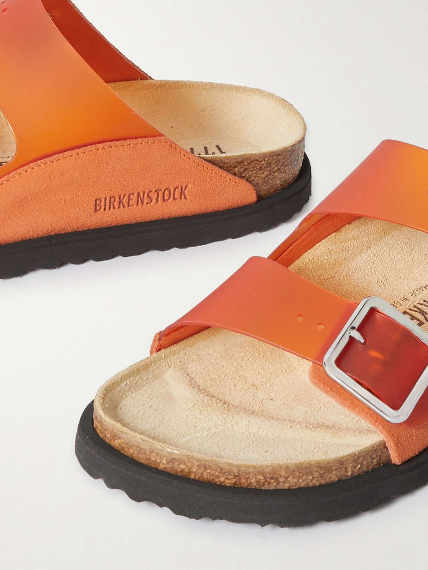 Arizona Milky suede-trimmed PVC sandals - 4