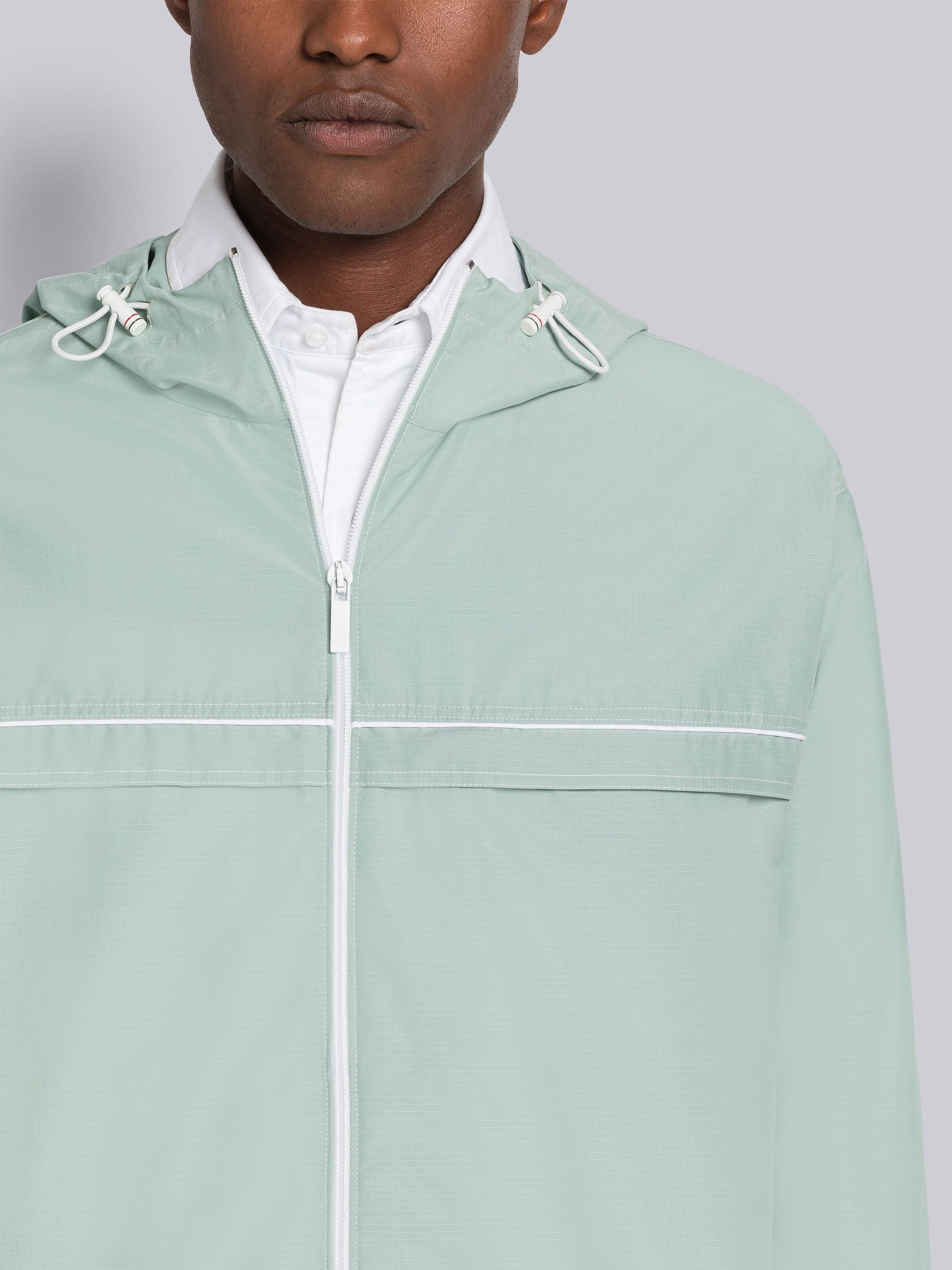 Ripstop Topstitch Oversized Track Jacket - 5