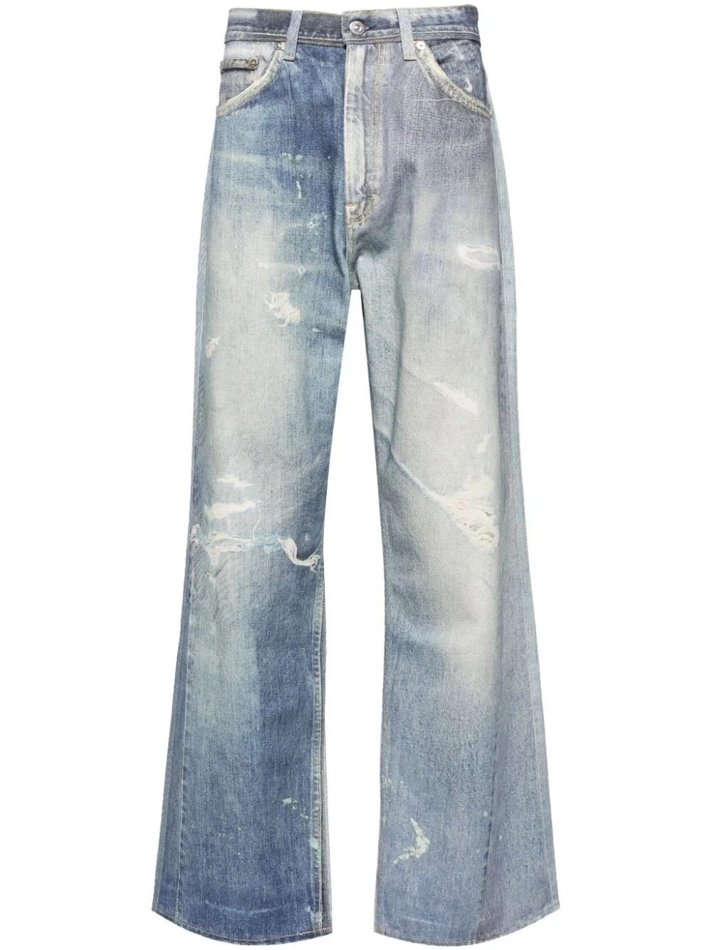 Third Cut digital denim print jeans - 1