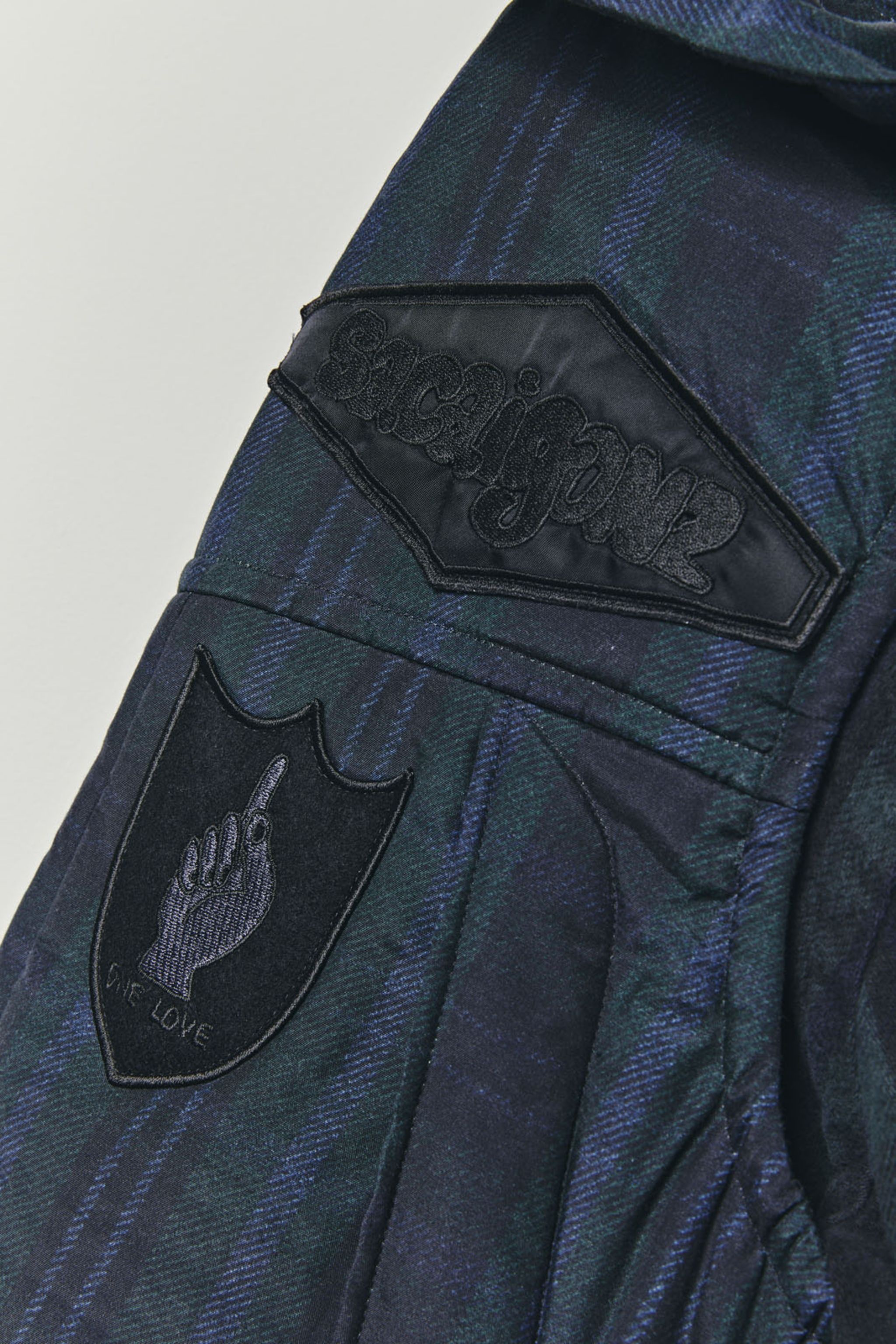 sacai Gonz Multi Patch Plaid Shirt - 5