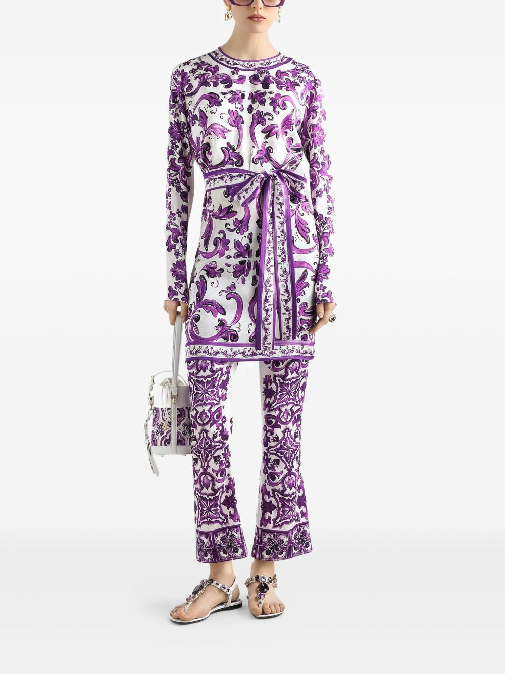 Majolica-print mini dress - 2