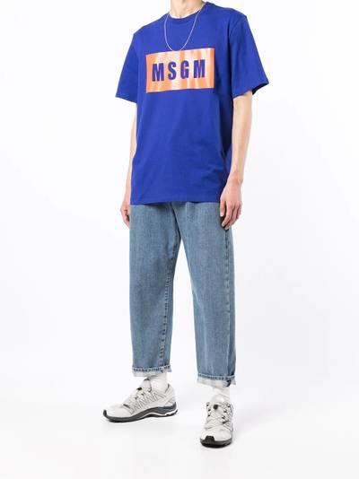 MSGM logo-print cotton T-shirt outlook