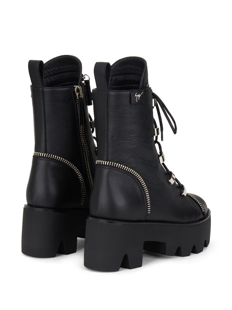 chunky sole combat boots - 3