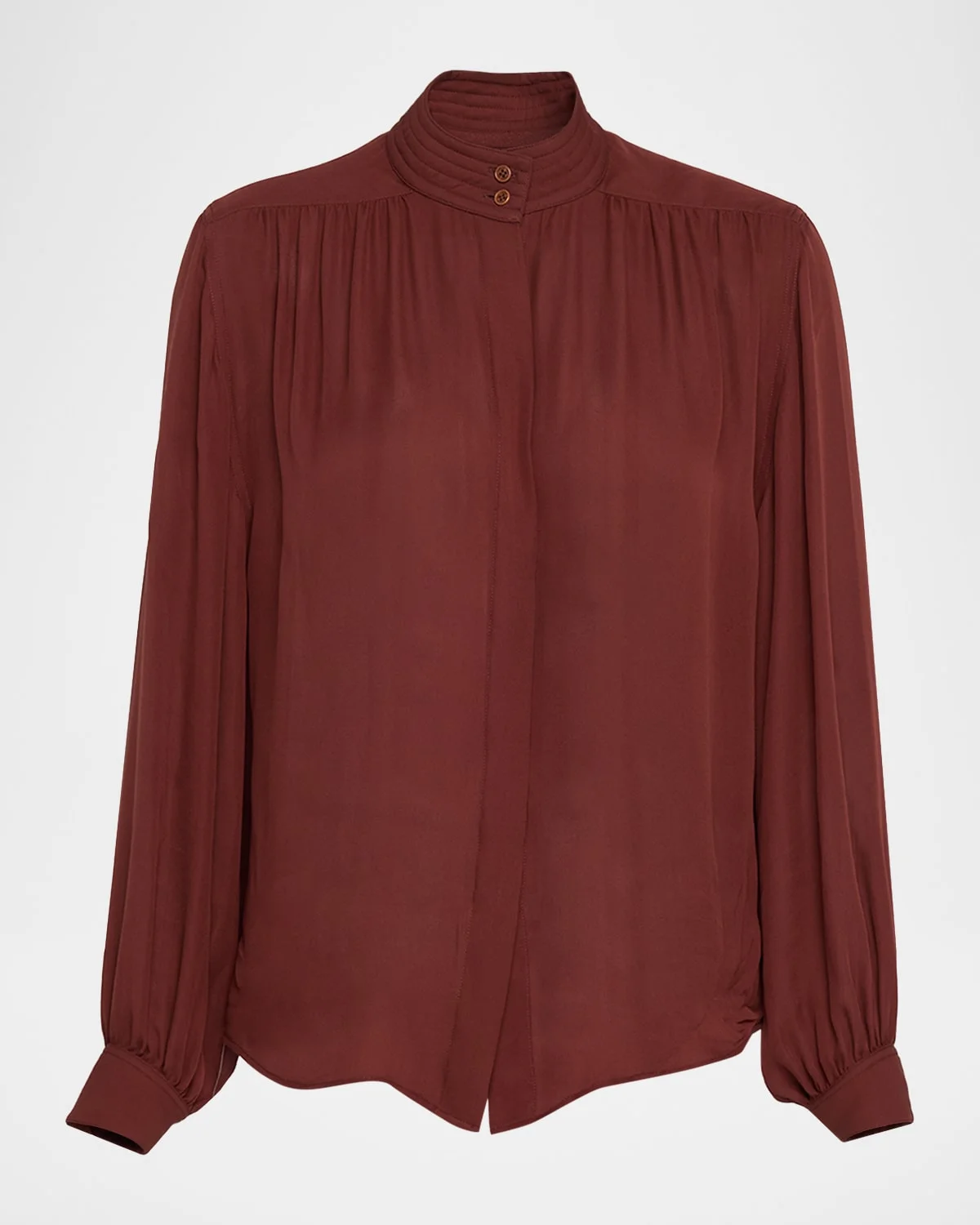 Revi Silk Button-Down Blouse - 1
