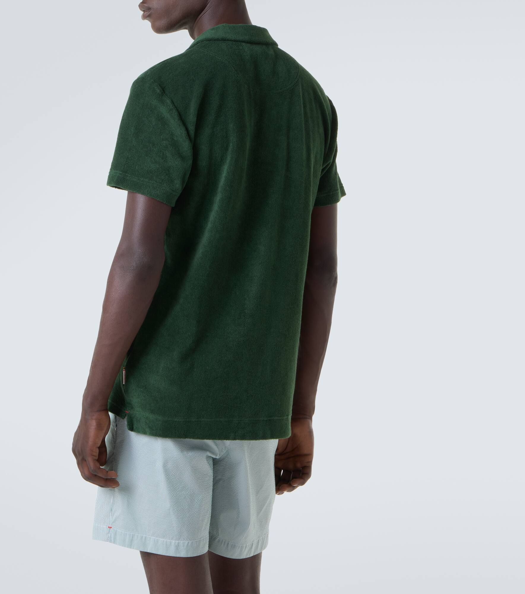 Cotton terry polo shirt - 4