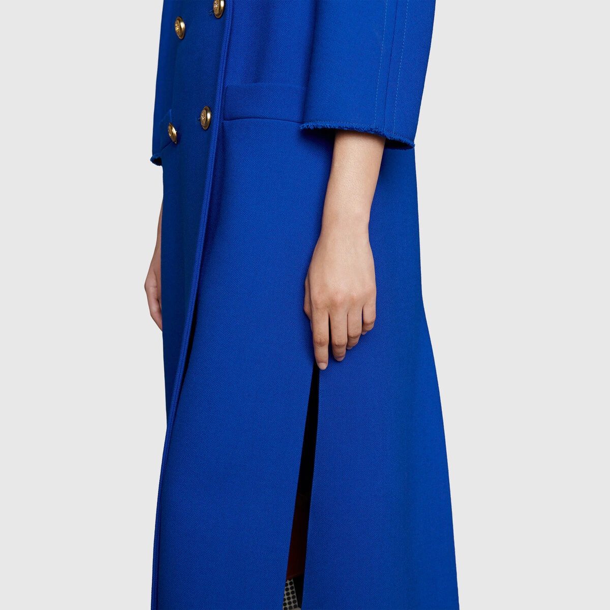 Double-breasted coat with pleats - 7