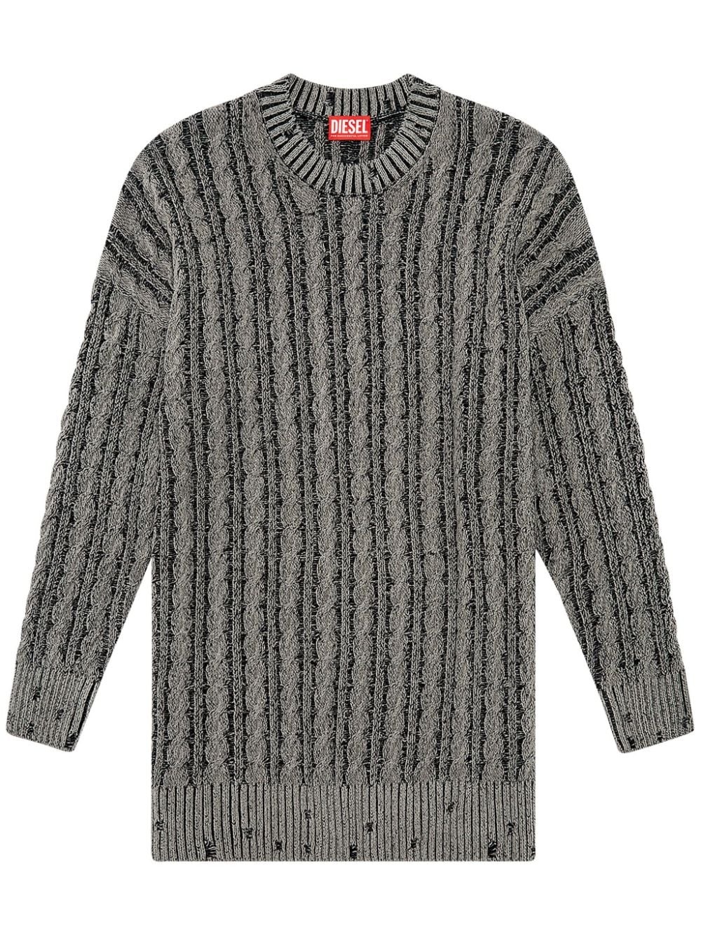 cable-knit drop-shoulder jumper - 1