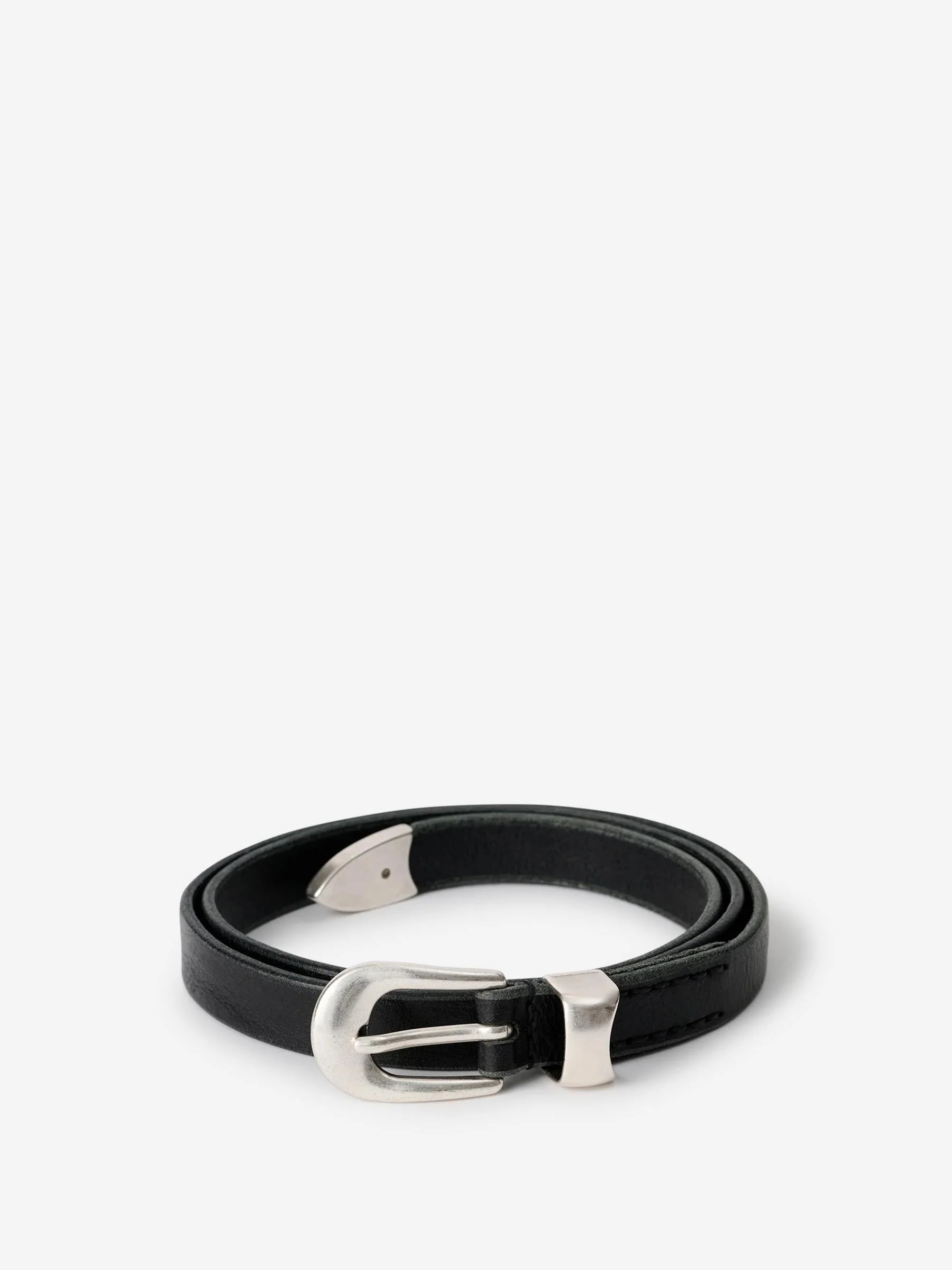 LEATHER BELT WITH BUCKLE - 1