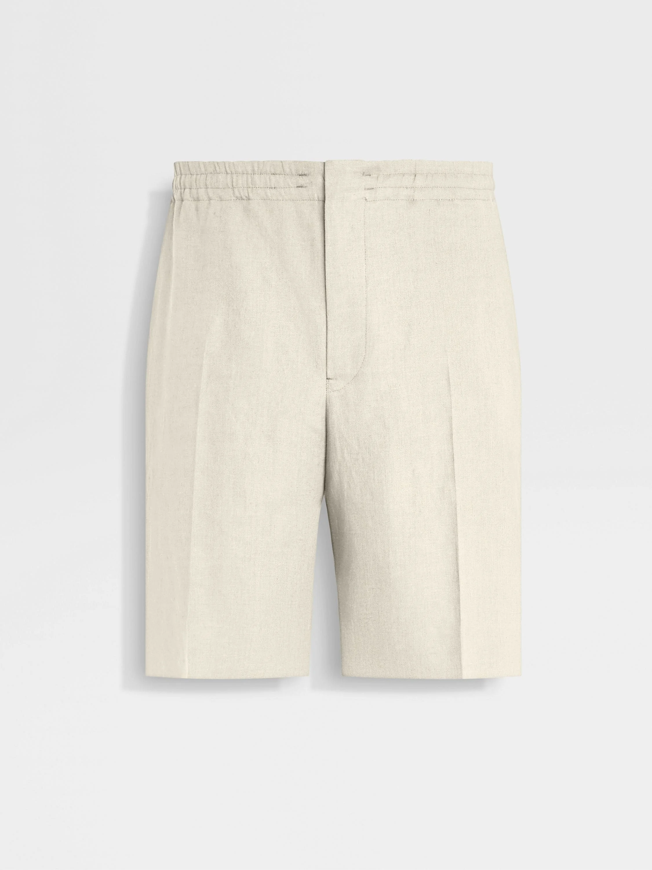 WHITE OASI LINO SHORTS - 1