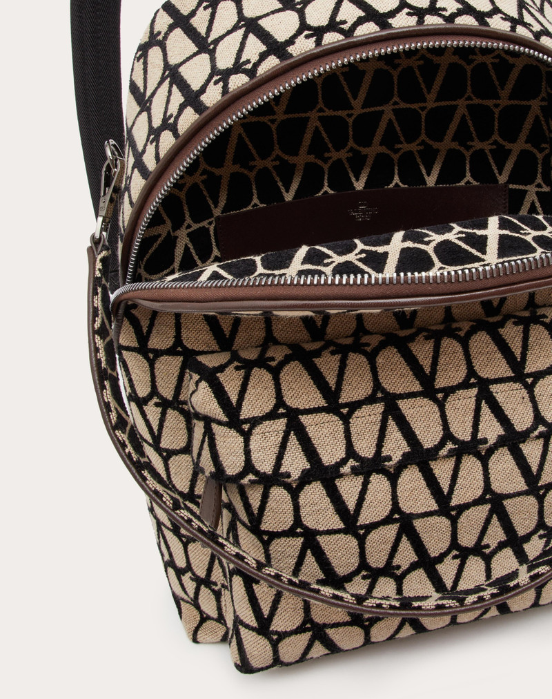 TOILE ICONOGRAPHE BACKPACK WITH LEATHER DETAILING 7