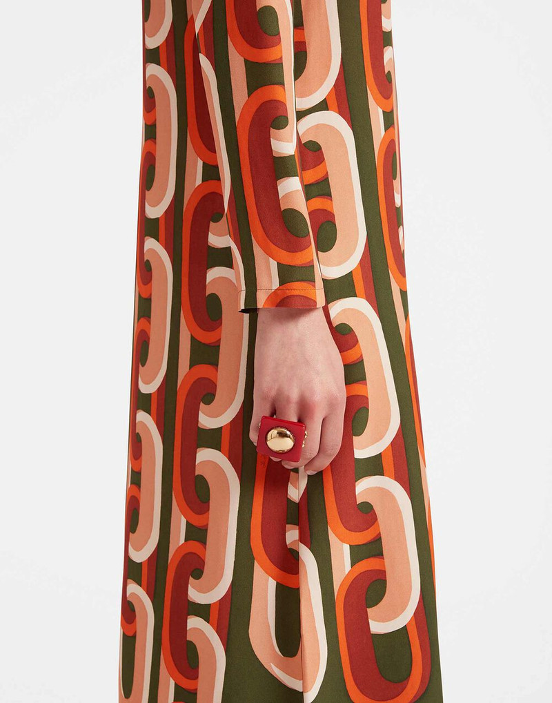 Long Sleeve Midi Swing Dress 7